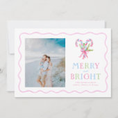 Cartes Pour Fêtes Annuelles Cadre ondulé cannes à sucre aquarelle élégante  (Devant)