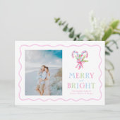 Cartes Pour Fêtes Annuelles Cadre ondulé cannes à sucre aquarelle élégante  (Debout devant)