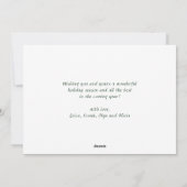 Cartes Pour Fêtes Annuelles Cadre Or Joyeux Modern Script 2 PHOTO Salutation (Dos)