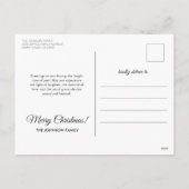 Cartes Pour Fêtes Annuelles Cadre or simple et élégant 3 Photo Noël (Dos)