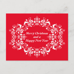 Cartes Pour Fêtes Annuelles Cadre ornemental blanc + texte et idées