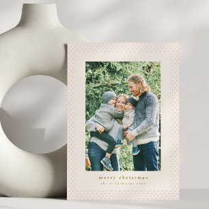 Cartes Pour Fêtes Annuelles Cadre photo à pois rose pâle Joyeux Noël