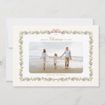 cadre photo botanique de noël avec un arc traditio