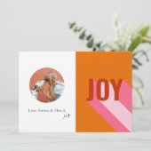 Cartes Pour Fêtes Annuelles Cadre photo circulaire grand et joyeux aux couleur (Debout devant)