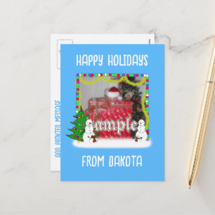 Cartes Pour Fêtes Annuelles Cadre photo de Noël de la famille Snowman