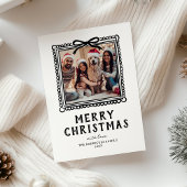 Cartes Pour Fêtes Annuelles Cadre photo de Noël Doodle