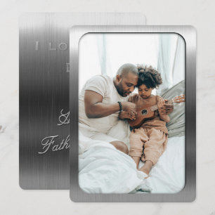 Cartes Pour Fêtes Annuelles Cadre photo en acier brossé - Fête des Pères