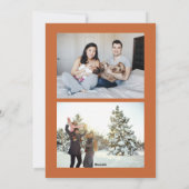 Cartes Pour Fêtes Annuelles Cadre photo en bois illustré (Dos)