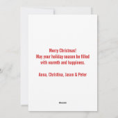 Cartes Pour Fêtes Annuelles Cadre photo en forme d'arc de Noël festif (Dos)