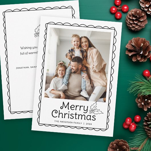 Cartes Pour Fêtes Annuelles Cadre photo festif et fantaisiste à motifs de coqu