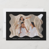 Cartes Pour Fêtes Annuelles Cadre photo Festive Black Retro Joyeux Noël (Devant)