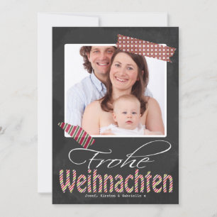 Cartes Pour Fêtes Annuelles Cadre Photo Frohe Weihnachten Et Bande Faux