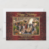 Cartes Pour Fêtes Annuelles Cadre photo luxe avec imprimé python rouge (Devant)