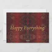 Cartes Pour Fêtes Annuelles Cadre photo luxe avec imprimé python rouge (Dos)