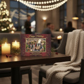 Cartes Pour Fêtes Annuelles Cadre photo luxe avec imprimé python rouge