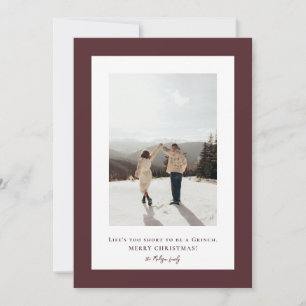 Cartes Pour Fêtes Annuelles Cadre photo Simple Light Chocolate Cosmos