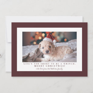 Cartes Pour Fêtes Annuelles Cadre photo Simple Light Chocolate Cosmos