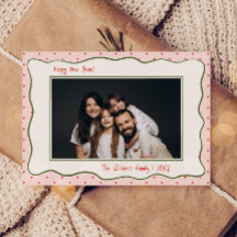 Cadre photo vintage rose dessiné à la main Nouvel