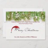 Cartes Pour Fêtes Annuelles Cadre rustique en bois Snowman avec texte sur le d (Dos)