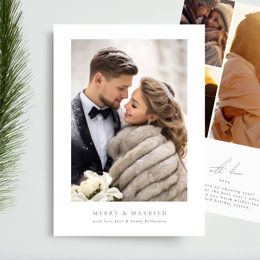 Cartes Pour Fêtes Annuelles cadre simple merveille ET marié noël