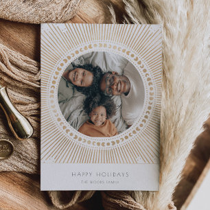 Cartes Pour Fêtes Annuelles Cadre Soleil Levant Art Déco Photo