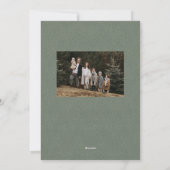 Cartes Pour Fêtes Annuelles Cadre tweeté simple photo verte Noël (Dos)