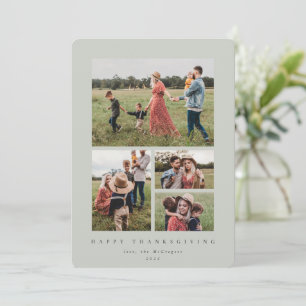 Cartes Pour Fêtes Annuelles Cadre vert minimal 4 Bon thanksgiving photo