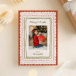Cartes Pour Fêtes Annuelles Cadres à main fantaisie photo de Noël<br><div class="desc">Une carte de vacances mignonne et amusante avec des bordures fantaisistes,  fantaisistes et décalées autour de la photo,  etc. Le dos de la carte offre de la place pour un message plus long et une autre photo de la famille.</div>