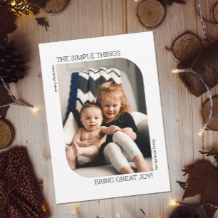 Cartes Pour Fêtes Annuelles Cadres courbes modernes minimaux 1 Photo Noël