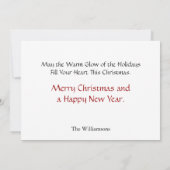 Cartes Pour Fêtes Annuelles Cadres d'arbre de Noël blanc Joyeux Noël Photo (Dos)