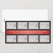 Cartes Pour Fêtes Annuelles Cadres de Noël noir rouge (Devant / Derrière)