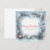 Cartes Pour Fêtes Annuelles Cadres d'hiver Noël (Devant / Derrière)