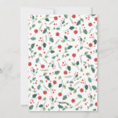 Cartes Pour Fêtes Annuelles Cadres floraux de Noël Blanc (Dos)