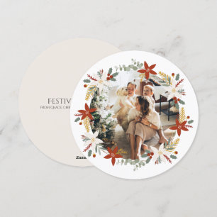 Cartes Pour Fêtes Annuelles Cadres photo de la couronne personnalisée de Noël 