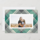 Cartes Pour Fêtes Annuelles Cadres photo Plaid de Noël Classique Vert (Devant)