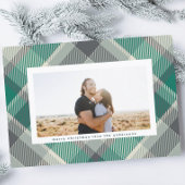 Cartes Pour Fêtes Annuelles Cadres photo Plaid de Noël Classique Vert