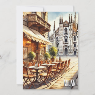 Cartes Pour Fêtes Annuelles Café à Milan Aquarelle Peinture Mug
