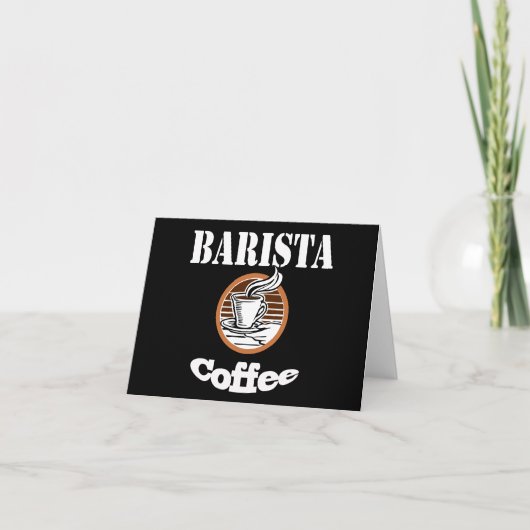 Cartes Pour Fêtes Annuelles Café Barista (Devant)