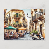 Cartes Pour Fêtes Annuelles Café en Sicile Italie (Devant)