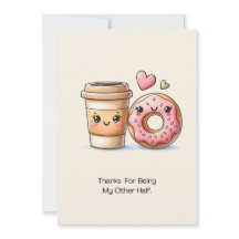 Café Et Doughnut Merci D'Être Mon Autre Moitié