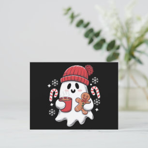 Cartes Pour Fêtes Annuelles Café glacé fantôme mignon Noël Rétro Café de Noël