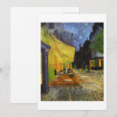 Cartes Pour Fêtes Annuelles Café Terrasse à Night Van Gogh (Devant / Derrière)