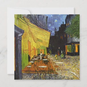 Cartes Pour Fêtes Annuelles Café Terrasse à Night Van Gogh
