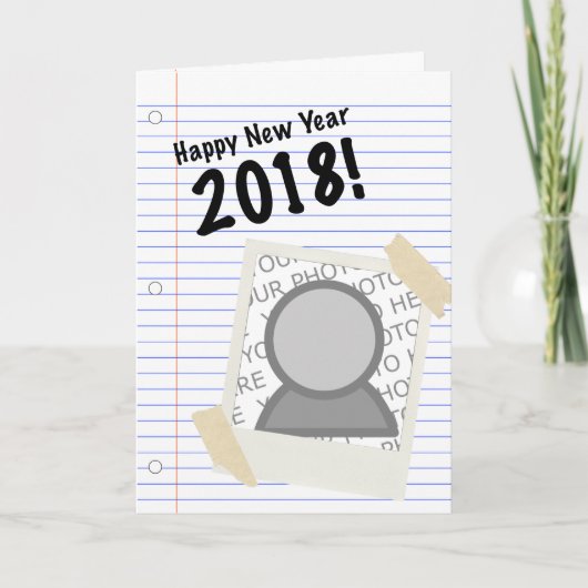 Cartes Pour Fêtes Annuelles Cahier Image Bonne Année 2018 (Devant)