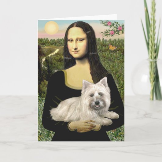 Cartes Pour Fêtes Annuelles Cairn Terrier 4 - Mona Lisa (Devant)
