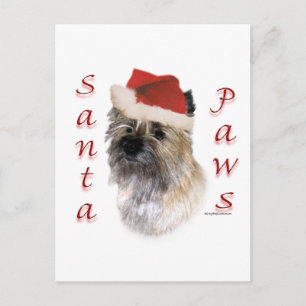 Cartes Pour Fêtes Annuelles Cairn terrier Santa Paws