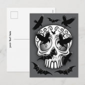 Cartes Pour Fêtes Annuelles Calaveras décoratives Halloween (Devant / Derrière)