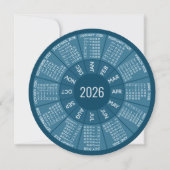 Cartes Pour Fêtes Annuelles Calendrier 2023 - Bleu Vert Botanique le plus heur (Devant)