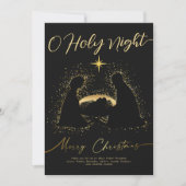 Cartes Pour Fêtes Annuelles Calendrier 2026 Black Nativité Manger O Holy Scrip (Devant)