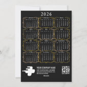 Cartes Pour Fêtes Annuelles Calendrier 2026 Black Nativité Manger O Holy Scrip (Dos)